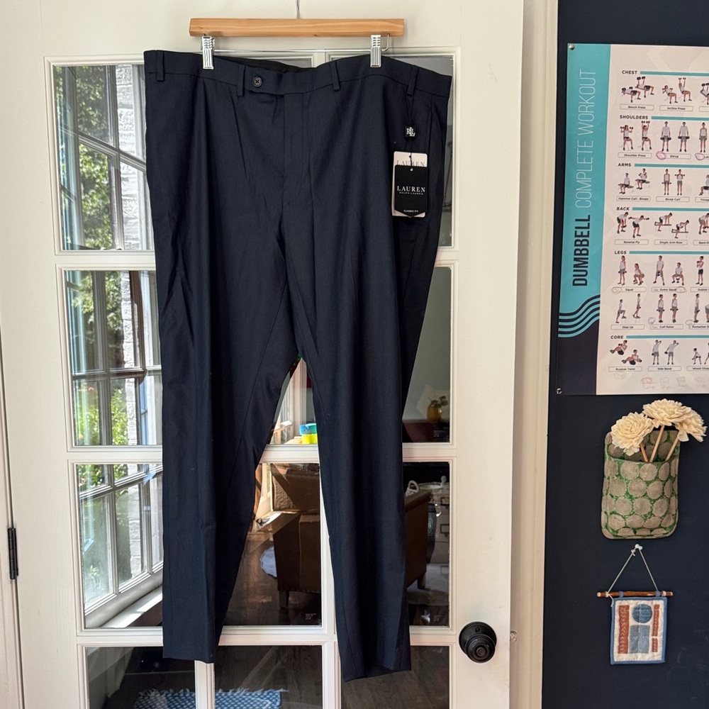 Lauren Ralph Lauren Men's Dark Blue Dress Pants